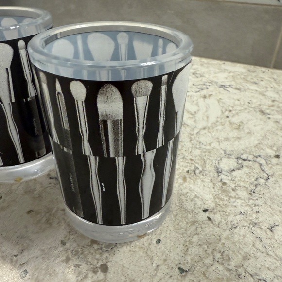 Set of two Sonia Kashuk Vanity Cup Make-up Brush Pattern Organizer storage decor - Picture 5 of 7